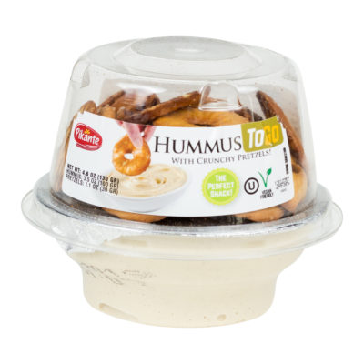 Hummus with Crunchy Pretzels
